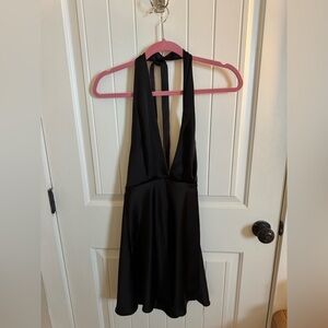 Zara Black Halter Neck Mini Dress